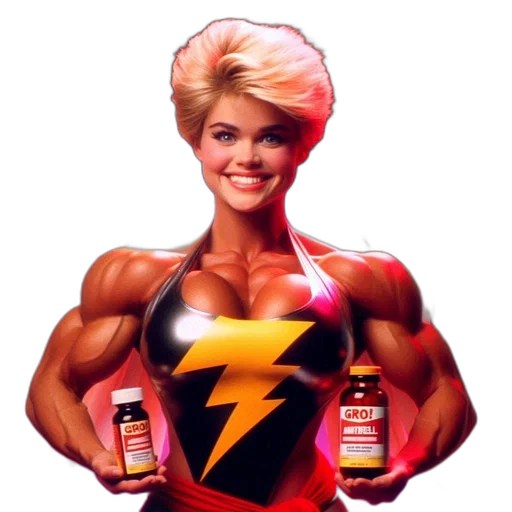 comic book art, concept art, cartoon, photorealistic, muscular, blonde, woman, wings transparent PNG cut-out
