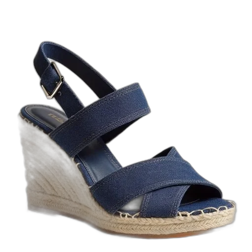 shoes, tommy, denim, wedge transparent PNG cut-out
