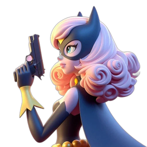 weapon, concept art, comic book art, fantasy art, 3d render, animated, character, pink transparent PNG cut-out
