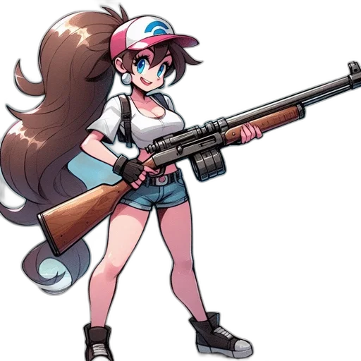 weapon, staff, animal, anime, pixel art, concept art, cartoon, young transparent PNG cut-out