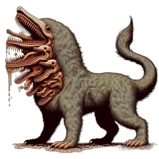 creature, dragon, animal, staff, concept art, fantasy art, 3d render, photorealistic transparent PNG cut-out