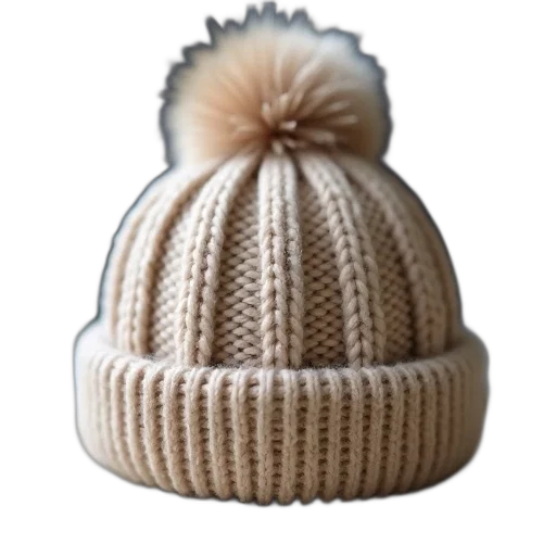 hat, crown, 3d render, earth tones, close-up, beige, knitted, beanie transparent PNG cut-out