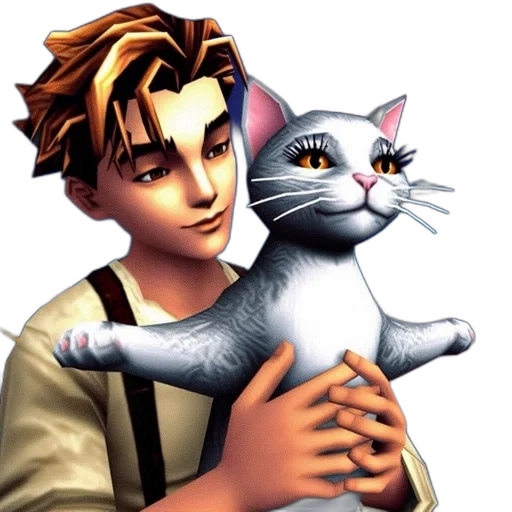 photorealistic, concept art, pixel art, 3d render, young, male, character, holds transparent PNG cut-out