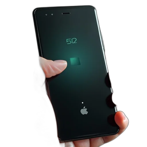3d render, concept art, person, hand, holding, smartphone, lenovo, logo transparent PNG cut-out