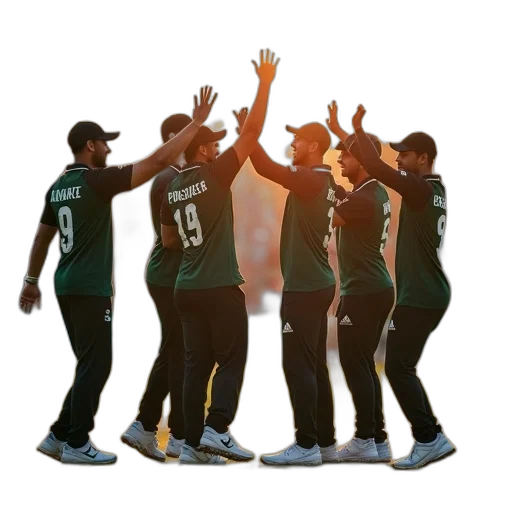 ipp, players, celebrate, wicket transparent PNG cut-out