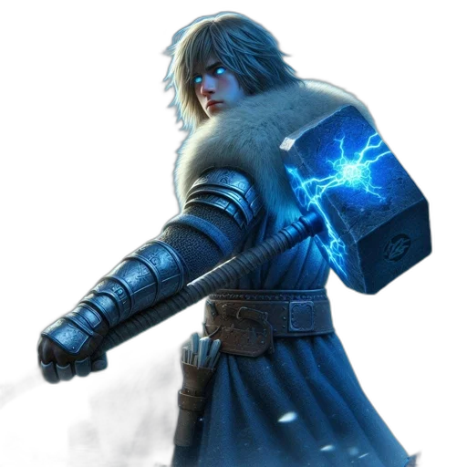 sword, staff, weapon, concept art, fantasy art, 3d render, photorealistic, blue transparent PNG cut-out