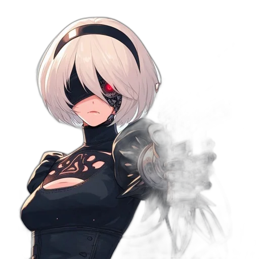 mask, staff, jacket, weapon, concept art, pixel art, anime, fantasy art transparent PNG cut-out