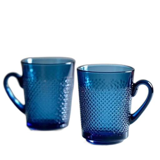 3d render, photorealistic, blue, pair transparent PNG cut-out