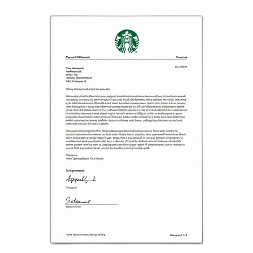 official, starbucks, statement, document transparent PNG cut-out