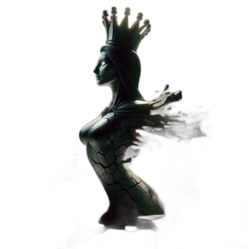 creature, dress, crown, dragon, concept art, 3d render, fantasy art, pixel art transparent PNG cut-out