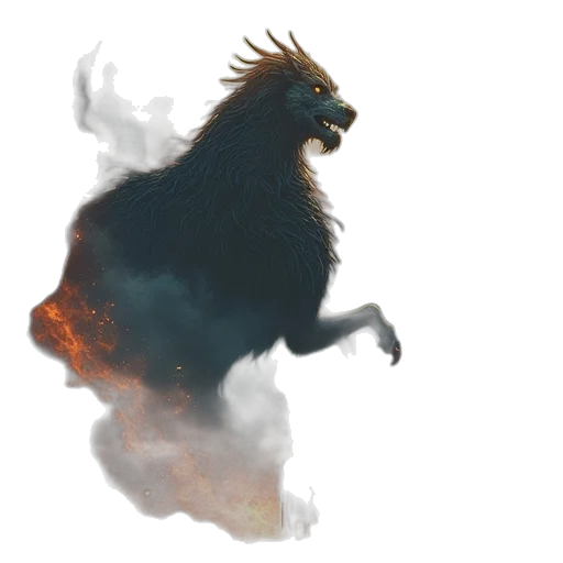 dragon, creature, animal, hair transparent PNG cut-out