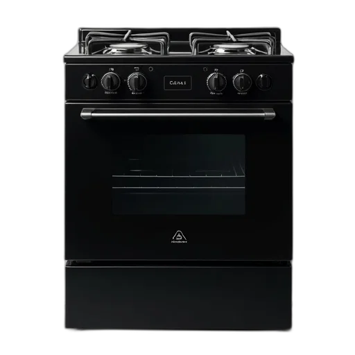 sleek, modern, black, oven, smooth, surface, digital, display transparent PNG cut-out