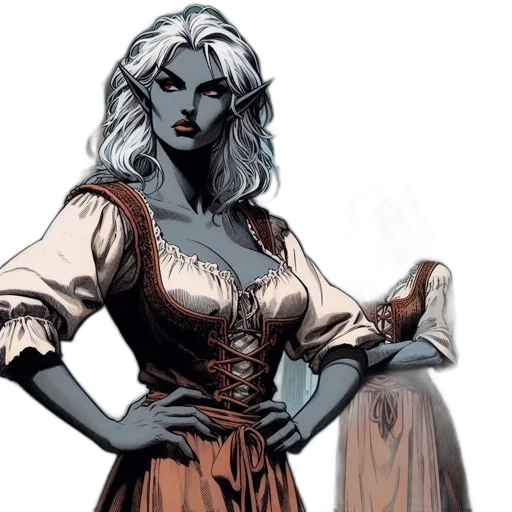 comic book art, concept art, fantasy art, watercolor, dark, blue, monochrome, two transparent PNG cut-out