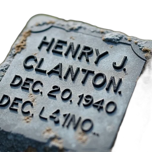 jewelry, weapon, close-up, view, gravestone, name, henry, clanton transparent PNG cut-out