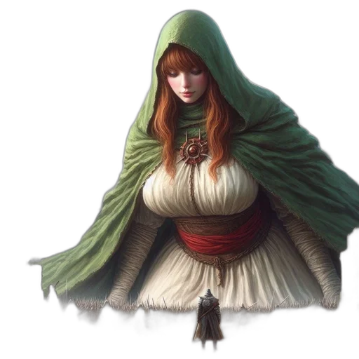 dress, jacket, fantasy art, concept art, pixel art, photorealistic, green, earth tones transparent PNG cut-out