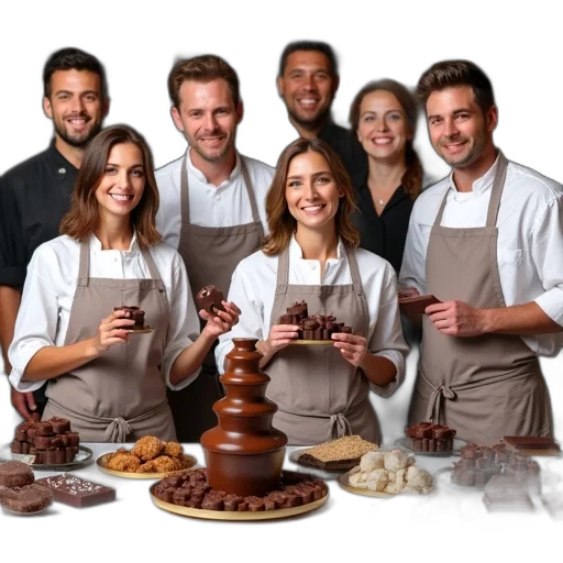 staff, food, earth tones, group, people, including, chefs, possibly transparent PNG cut-out