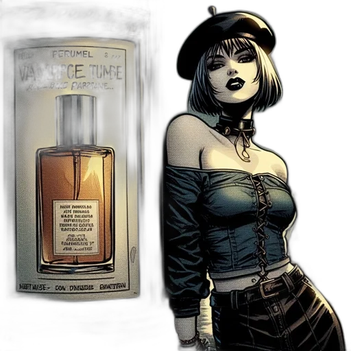 bottle, comic book art, concept art, retro, advertising, piece, vampipe, tumbe transparent PNG cut-out