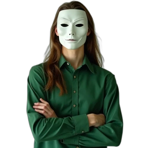 mask, face, jacket, robot, concept art, photorealistic, oil painting, 3d render transparent PNG cut-out