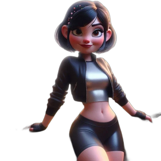 jacket, robot, staff, 3d render, concept art, cartoon, fantasy art, dark transparent PNG cut-out