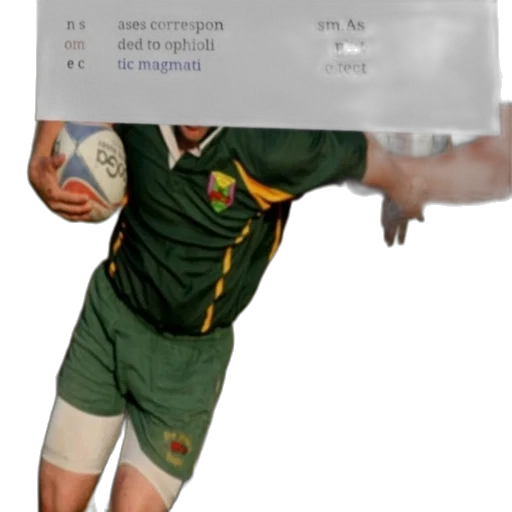 creature, weapon, jacket, robot, earth tones, rugby, player, green transparent PNG cut-out