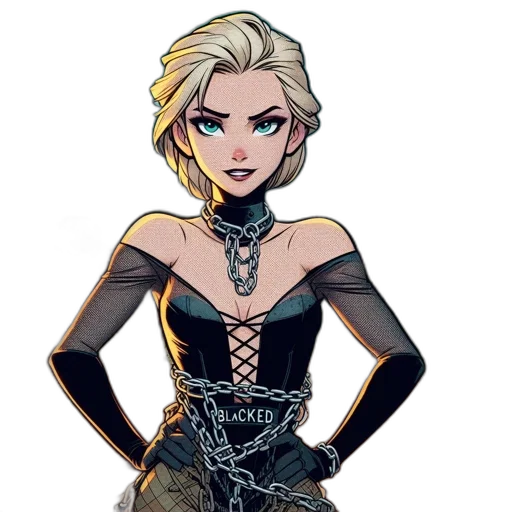 dress, staff, comic book art, concept art, cartoon, fantasy art, dark, monochrome transparent PNG cut-out