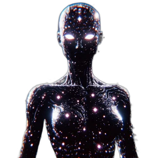 robot, jewelry, creature, staff, concept art, pixel art, 3d render, cyberpunk transparent PNG cut-out