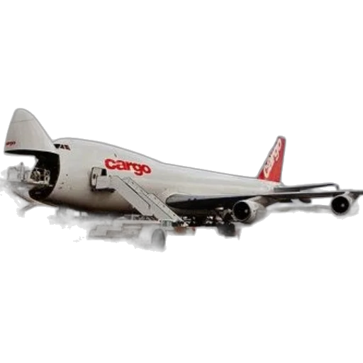 weapon, photorealistic, 3d render, large, cargo, airplane, word, written transparent PNG cut-out