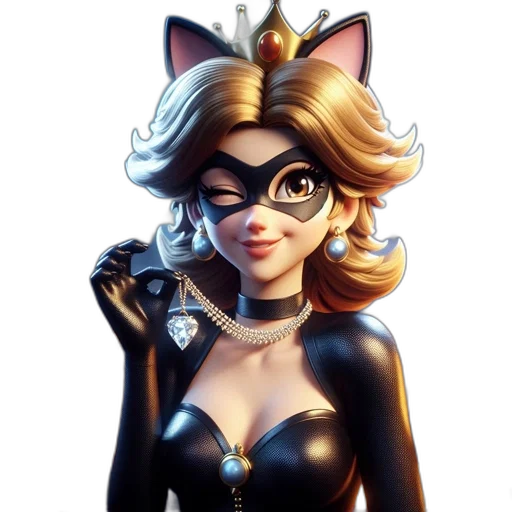 mask, crown, comic book art, cartoon, fantasy art, concept art, elegant, character transparent PNG cut-out