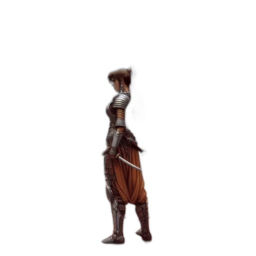 staff, dress, sword, robot, concept art, 3d render, fantasy art, pixel art transparent PNG cut-out