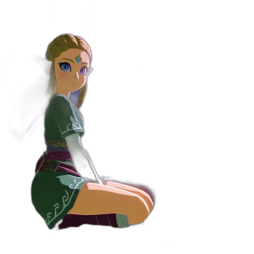 dress, staff, robot, 3d render transparent PNG cut-out