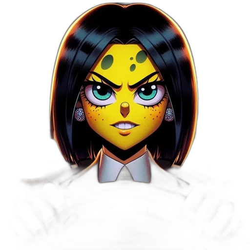 mask, face, staff, jewelry, comic book art, cartoon, pixel art, anime transparent PNG cut-out