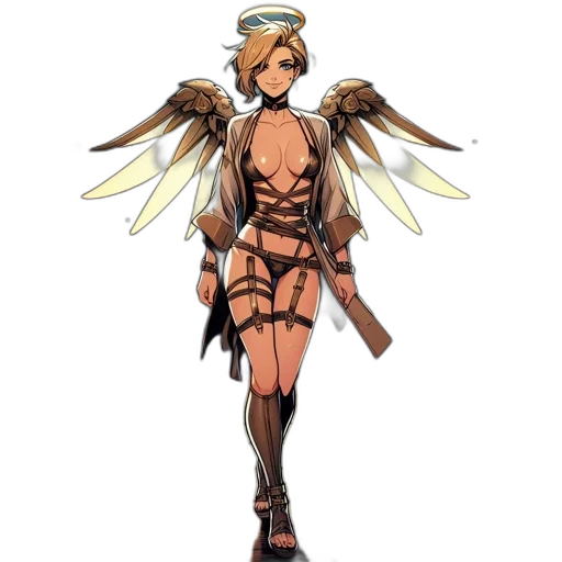 concept art, pixel art, fantasy art, anime, earth tones, golden, animated, female transparent PNG cut-out