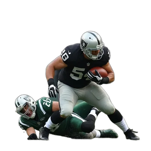 raiders, offensive, fumble, during transparent PNG cut-out