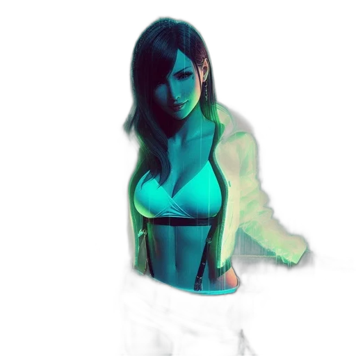 jacket, dress, robot, face, cyberpunk, watercolor, pixel art, photorealistic transparent PNG cut-out