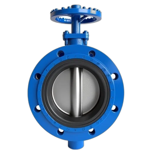 close-up, image, blue, silver, industrial, valve, large, circular transparent PNG cut-out