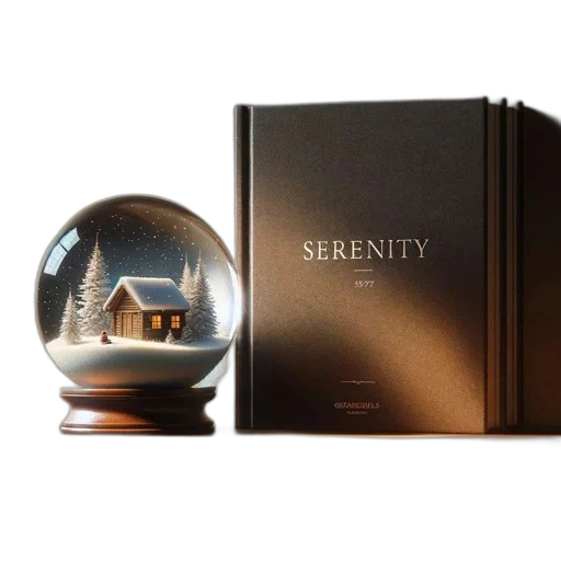 jewelry, bottle, 3d render, serene, scene, features, snow, globe transparent PNG cut-out