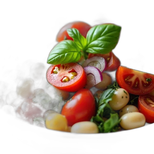 food, photorealistic, 3d render, close-up, view, bowl, filled, colorful transparent PNG cut-out