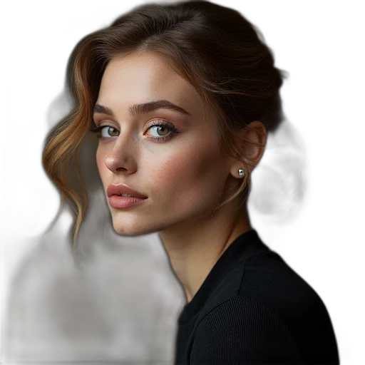 face, jewelry, hair, dress transparent PNG cut-out