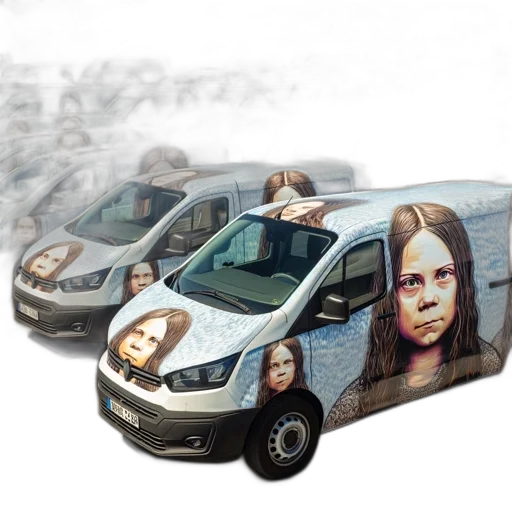 car, concept art, photorealistic, parking, lot, full, vans, trucks transparent PNG cut-out