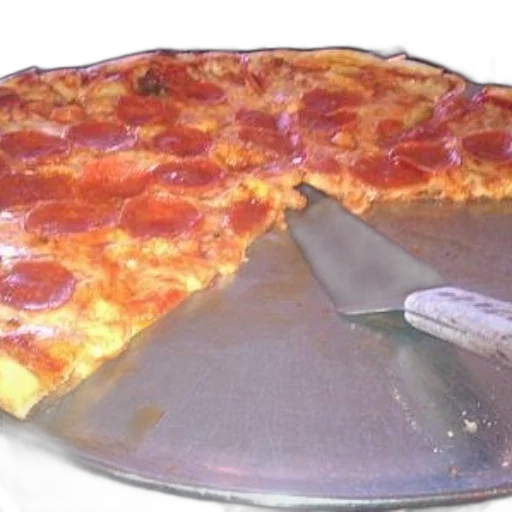 food, weapon, sword, crown, 3d render, pepperoni, pizza, one transparent PNG cut-out