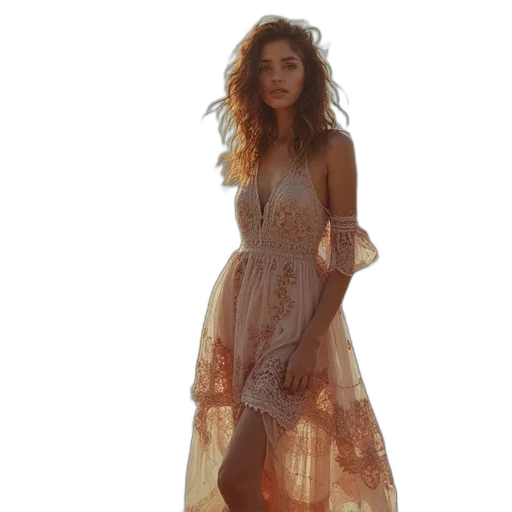 dress, photorealistic, golden, free, people, dresses, rompers, skirts transparent PNG cut-out