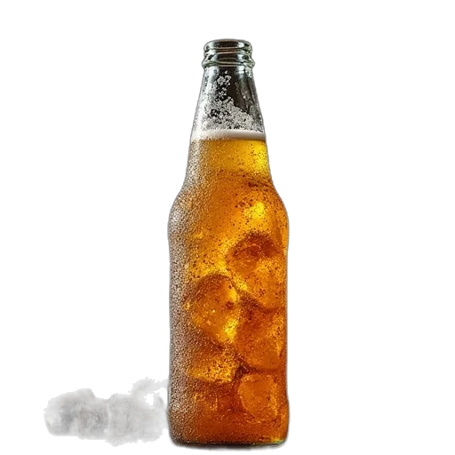 bottle, food, jacket, weapon, 3d render, photorealistic, cold, beer transparent PNG cut-out