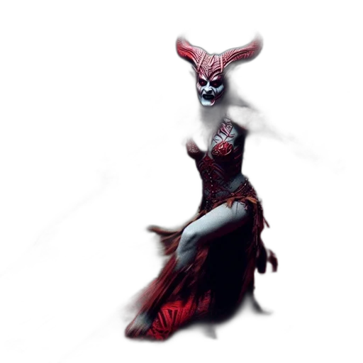 mask, creature, dress, animal, concept art, fantasy art, 3d render, comic book art transparent PNG cut-out