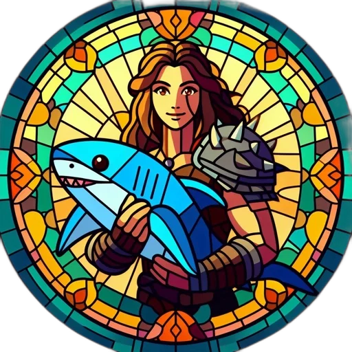 sword, staff, pixel art, fantasy art, cartoon, comic book art, underwater, blue transparent PNG cut-out