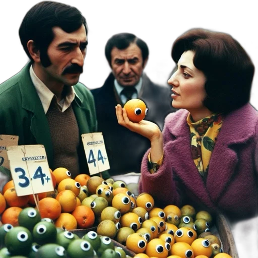 food, face, jewelry, outer space, couple, interacts, fruit, vendor transparent PNG cut-out