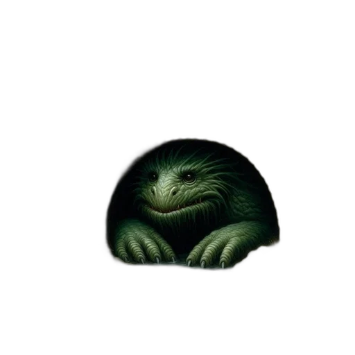 creature, animal, hair, hat, pixel art, concept art, 3d render, photorealistic transparent PNG cut-out