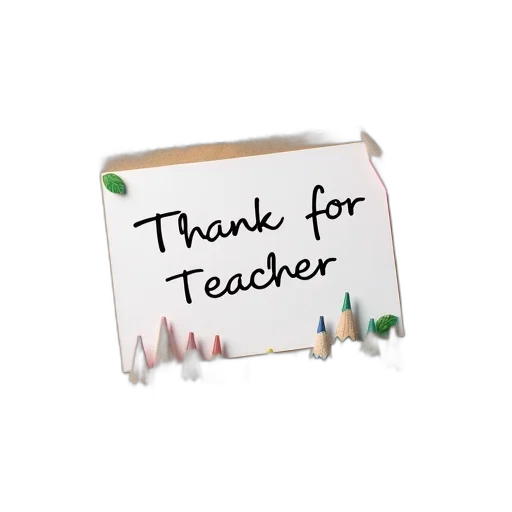 staff, thank, teacher, card, school, supplies transparent PNG cut-out