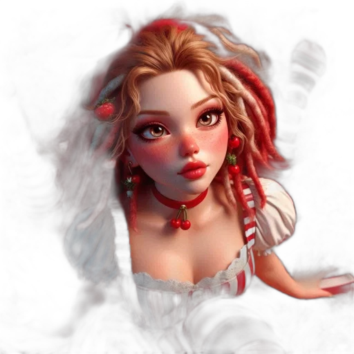 face, jewelry, fantasy art, concept art, photorealistic, pixel art, red, woman transparent PNG cut-out