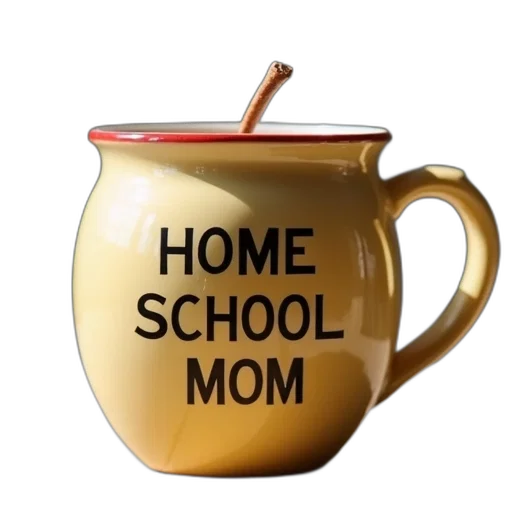 3d render, photorealistic, apple, mug transparent PNG cut-out