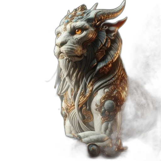 dragon, staff, creature, mask, fantasy art, concept art, photorealistic, 3d render transparent PNG cut-out